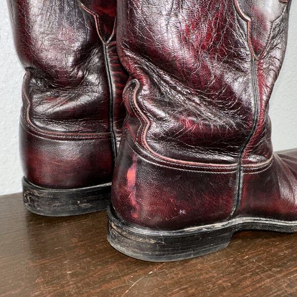 Lucchese Black Cherry Leather Boots Style 21234 Men\'s Size 8 D main image 10